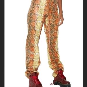 I AM GIA PYTHON SHIRAZ PANTS ORANGE